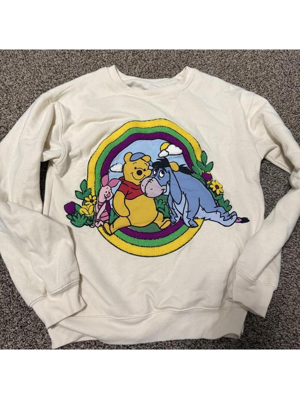 Disney Women's White and Cream Sweatshirt